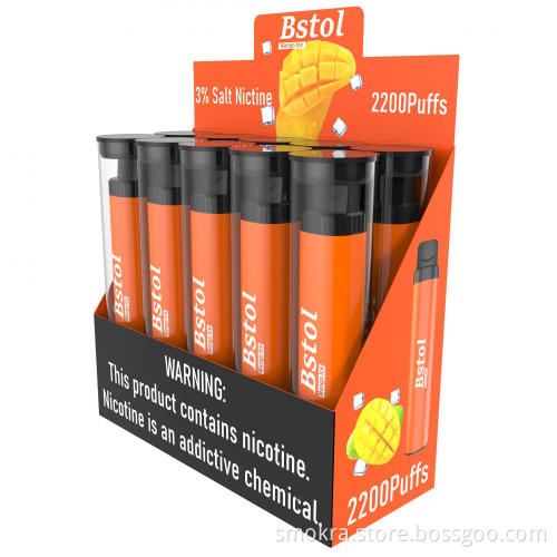 Hot sale Bstol CLUB 650mAh 2000puffs disposable pods